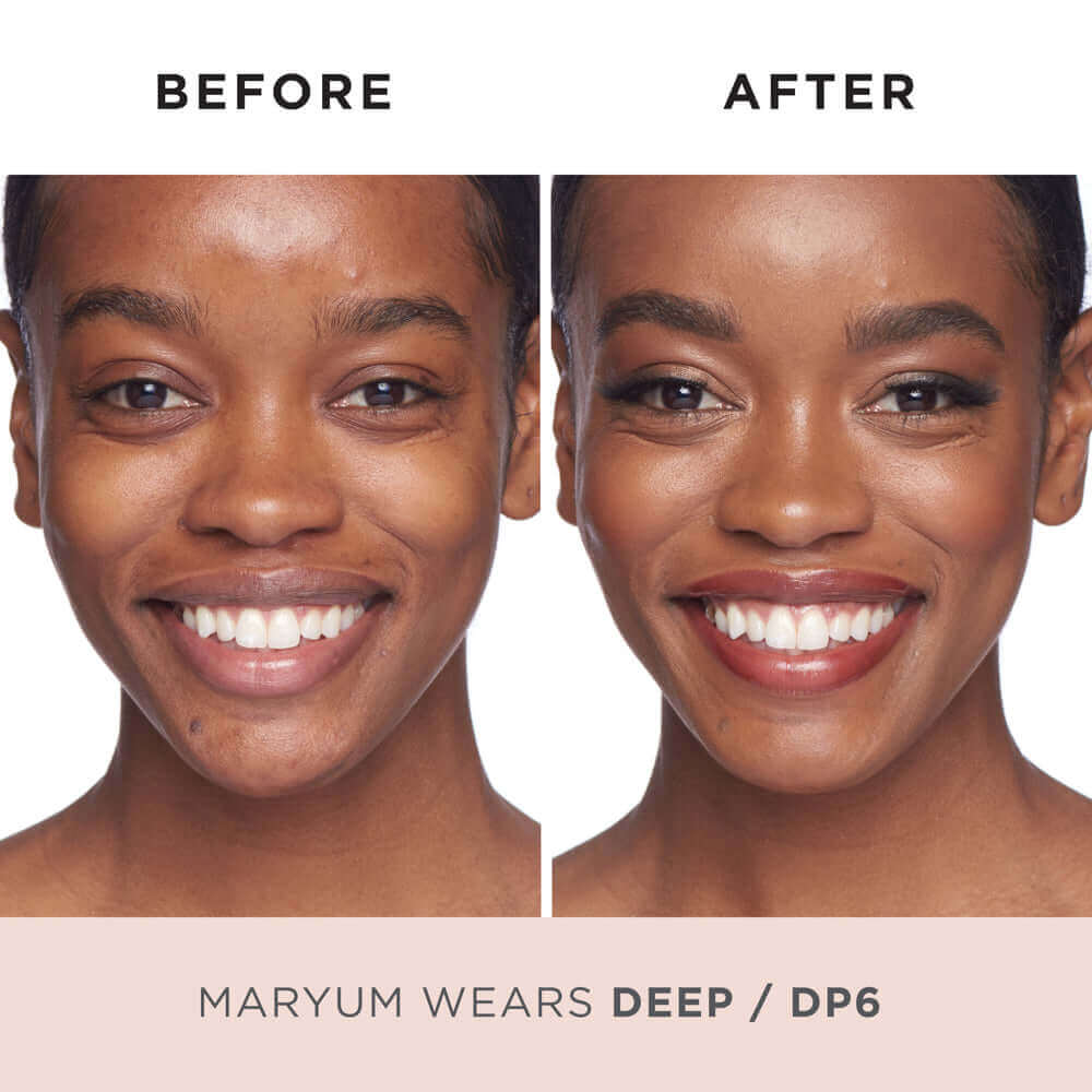 Model Before and After DP6 #deep-dp6-dark-brown-w/-pink-undertones
