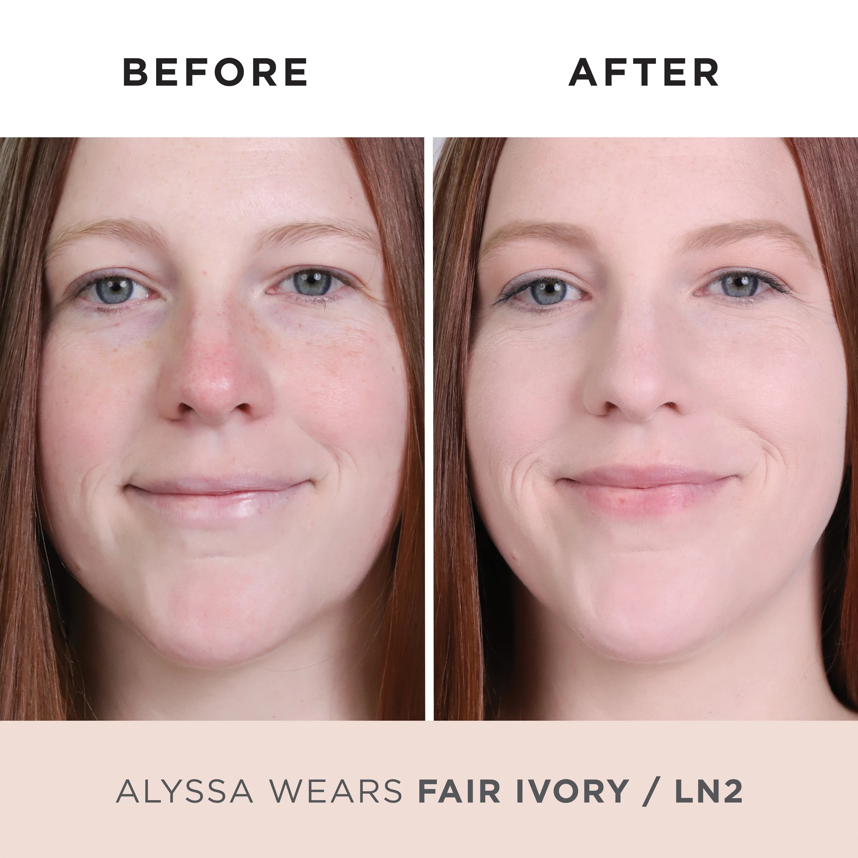 Model Before and After LN2 #fair-ivory-ln2-very-fair-w/-neutral-undertones