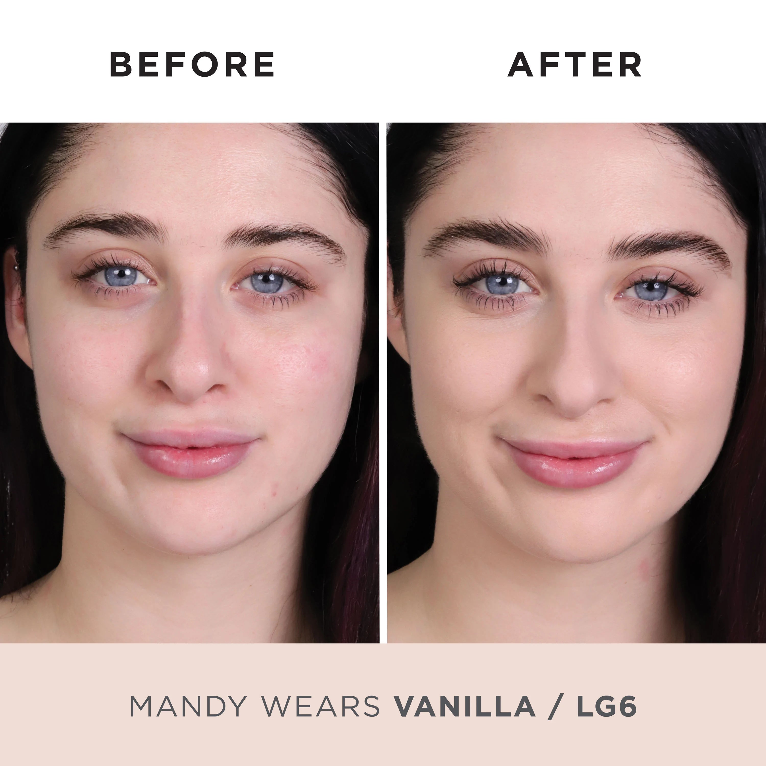 Model Before and After LG6 #vanilla-lg6-light-w/-golden-undertones