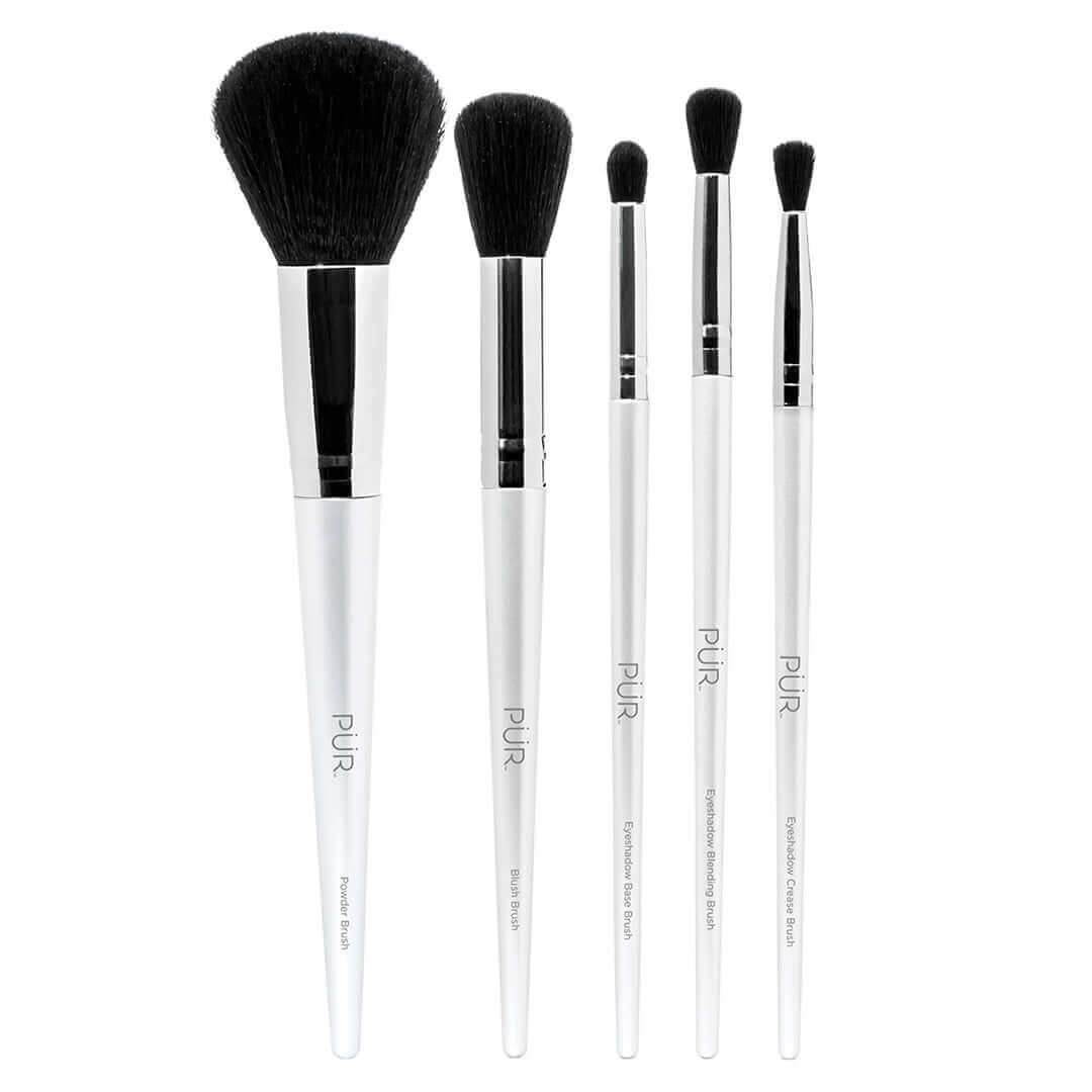 PÜR x CARE 5-Piece Brush Set with Holder - PÜR