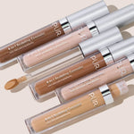 4-in-1 Sculpting Concealer Several Shades aligned against beige background