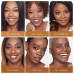 4-in-1 Pressed Mineral Makeup Broad Spectrum SPF 15 - PÜR Beauty - Dark Shade Models Collage Chart