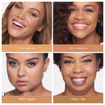 4-in-1 Pressed Mineral Makeup Broad Spectrum SPF 15 - PÜR Beauty - Tan Models Collage Chart