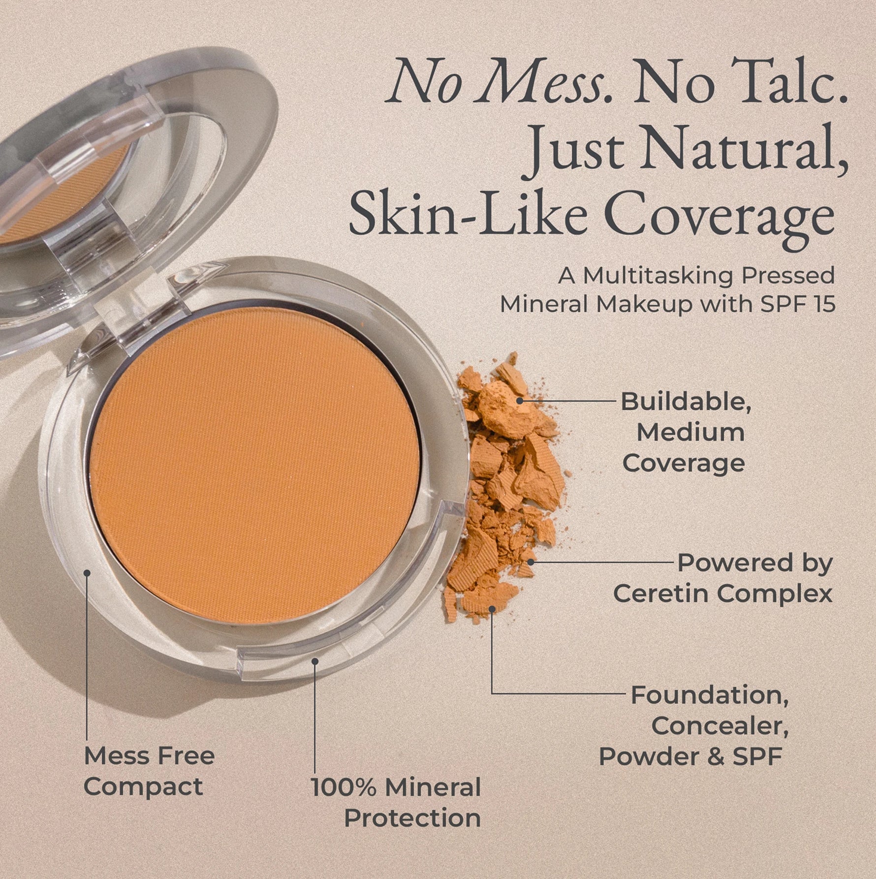 Benefits Overview - buildable, ceretin complex, 4-in-1, mess free, mineral protection