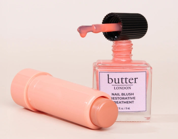 Blush Crush: Nail Blush and Silky Tint against pink background