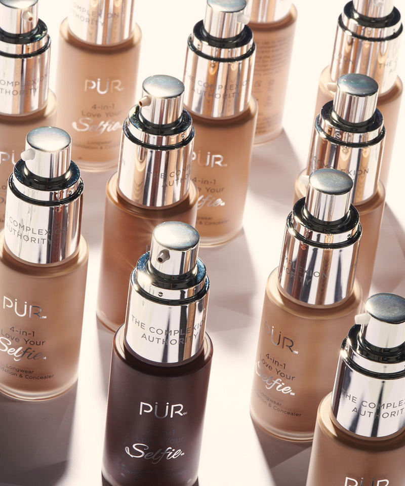 Love Your Selfie in multiple shades - angled shot against white background