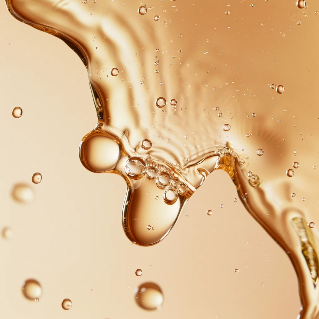 Macro shot of energy complex - Green Tea, Ginseng, and Vitamin E