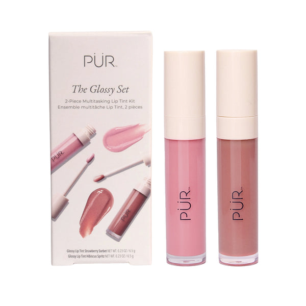 The Glossy Set — Strawberry Sorbet + Hibiscus Spritz Glossy Lip Tint (Holiday Edition)