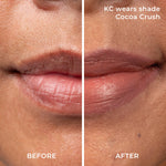 Silky Sculpt in Cocoa Crush - Before and After of Cocoa Crush worn by KC 