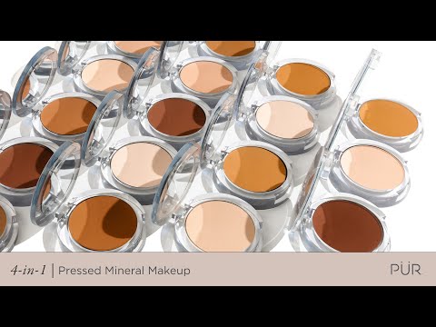 4-in-1 Pressed Mineral Makeup Broad Spectrum SPF 15 & Chisel Brush