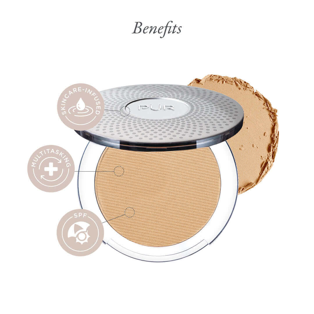 4-in-1 Pressed Mineral Makeup Broad Spectrum SPF 15 - PÜR Beauty - Benefits 