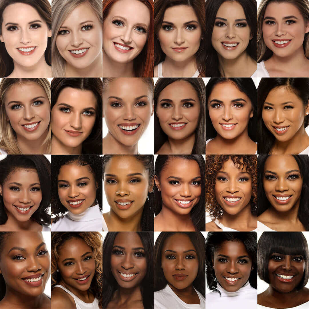 models in all foundation shades