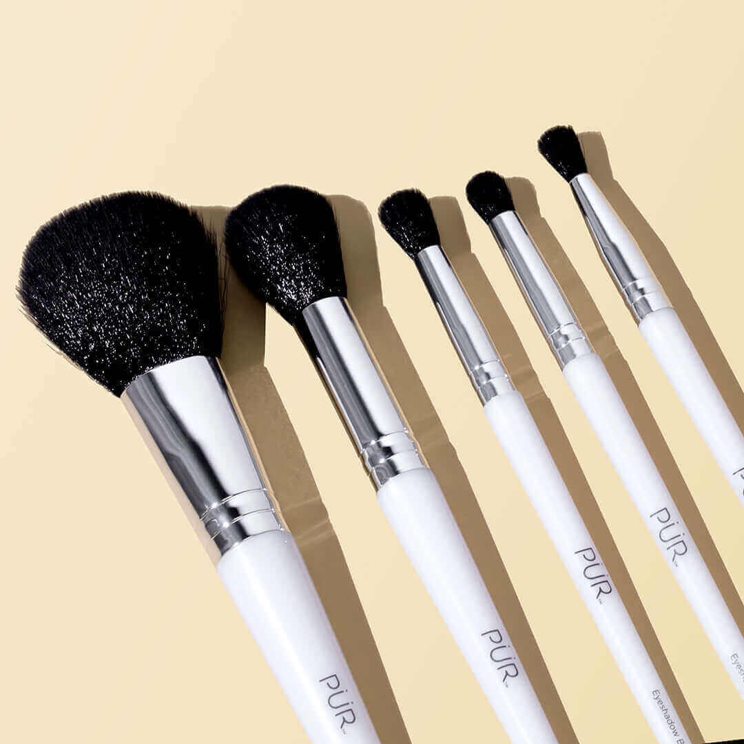 PÜR x CARE 5-Piece Brush Set with Holder - PÜR