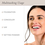 4-in-1 Pressed Mineral Makeup Broad Spectrum SPF 15 - PÜR Beauty - Multitasking Usage 