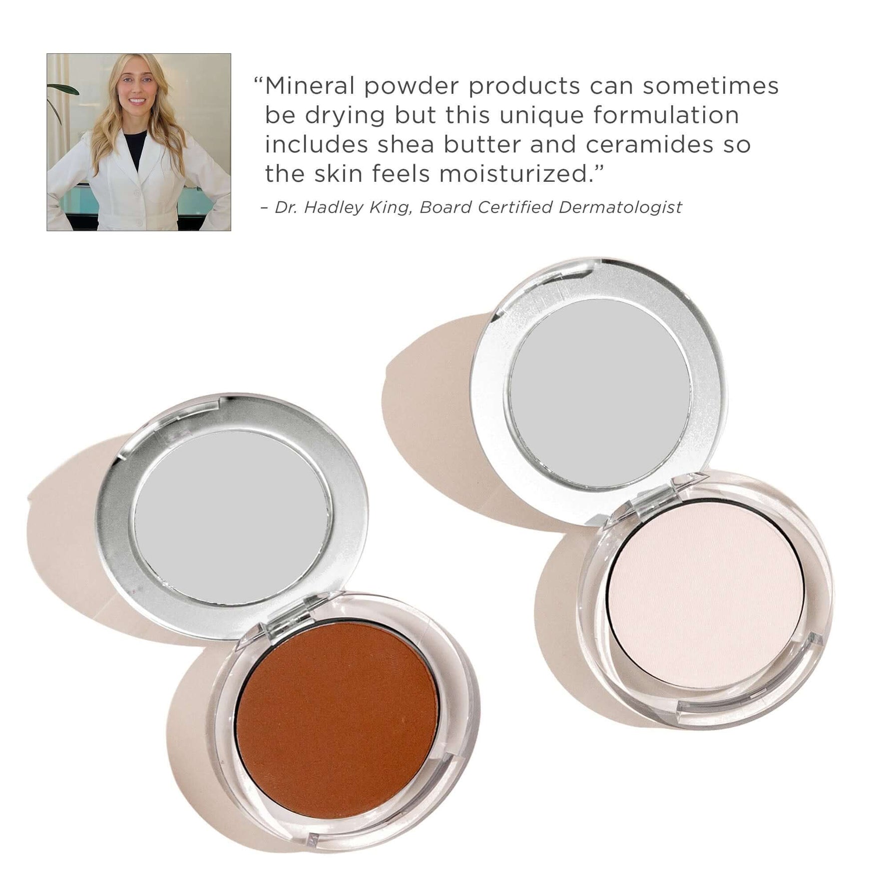 4-in-1 Pressed Mineral Makeup Broad Spectrum SPF 15 - PÜR Beauty - Statement From Board Certified Dermatologist Dr. Hadley King