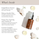 What's Inside: Lingonberry Extract, Polysaccharide Film, Green Tea, Ginseng, Vitamin B, & Ceretin Complex